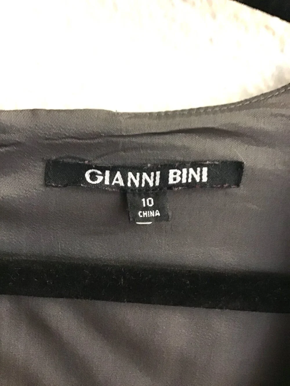 GIANNI BINI- WOMENS GREY BACK ZIP-UP CLOSURE MIDI DRESS SIZR 10 Missing belt. - Picture 3 of 5